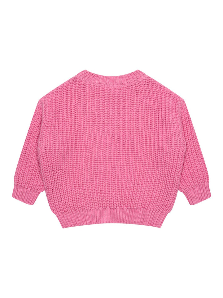 Chunky Grob gestrickter Pullover - Rosa