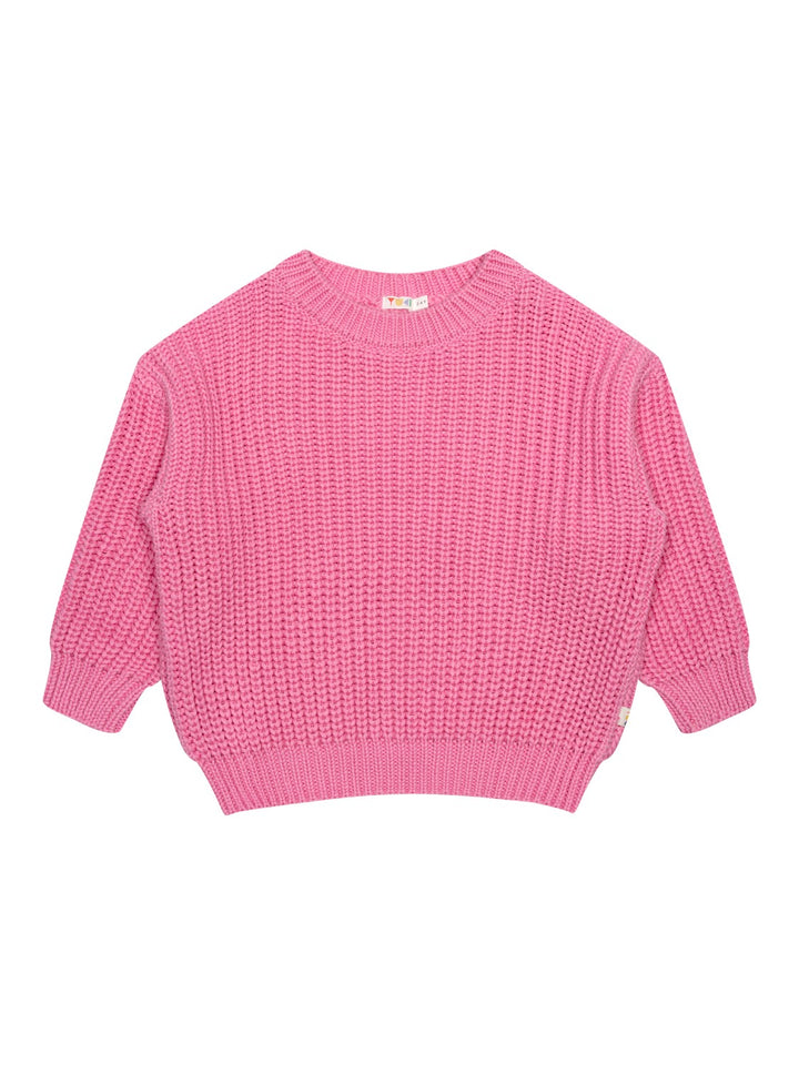 Chunky Grob gestrickter Pullover - Rosa