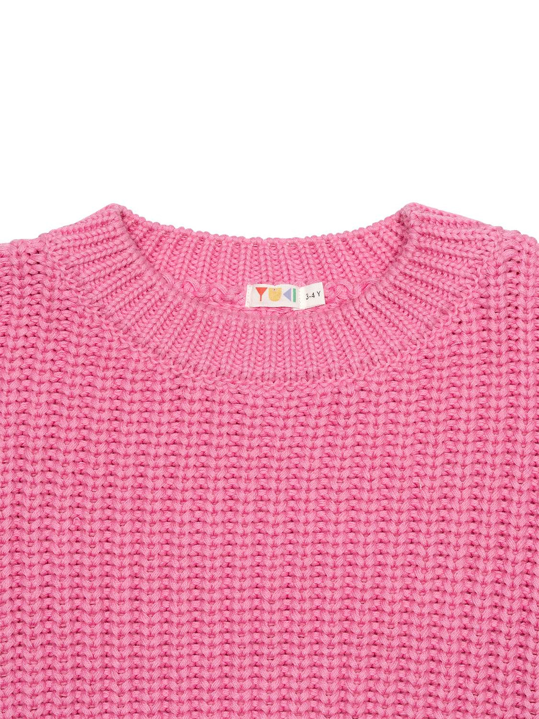 Chunky Grob gestrickter Pullover - Rosa