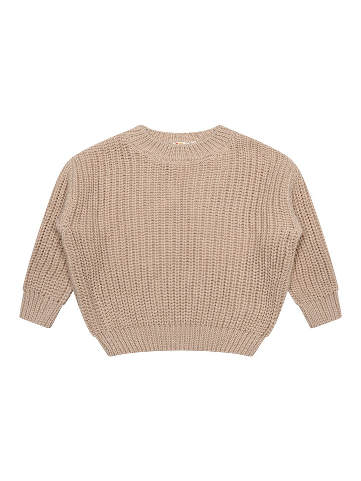 Chunky Grob gestrickter Pullover - Beige