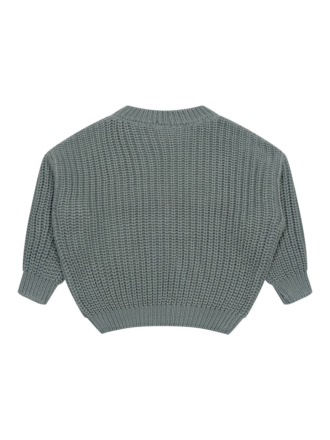 Grob gestrickter Pullover - Grau