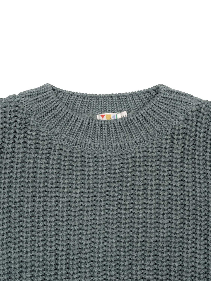 Grob gestrickter Pullover - Grau