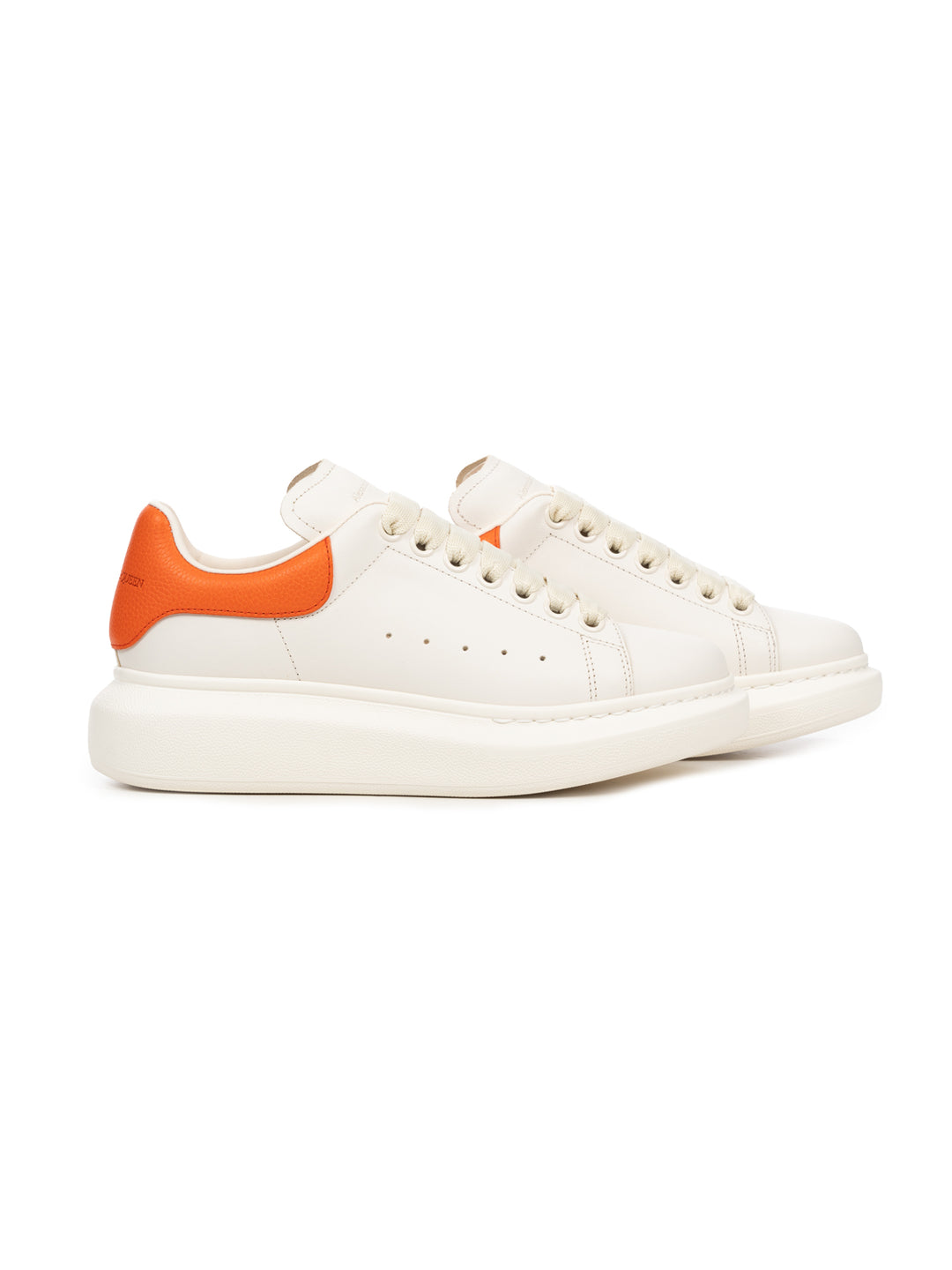 Sneaker mit Oversized-Sohle - Weiss/Orange