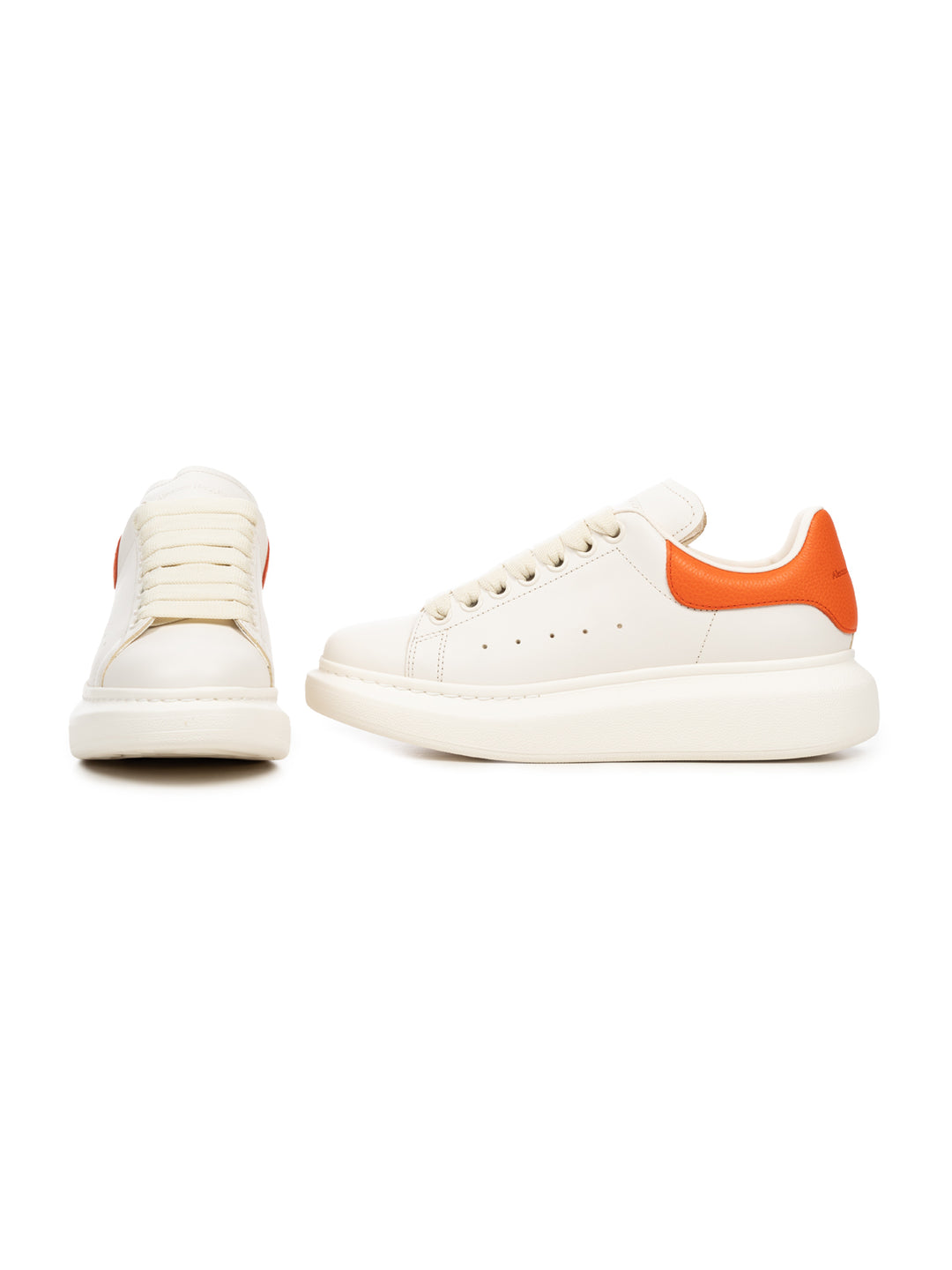 Sneaker mit Oversized-Sohle - Weiss/Orange