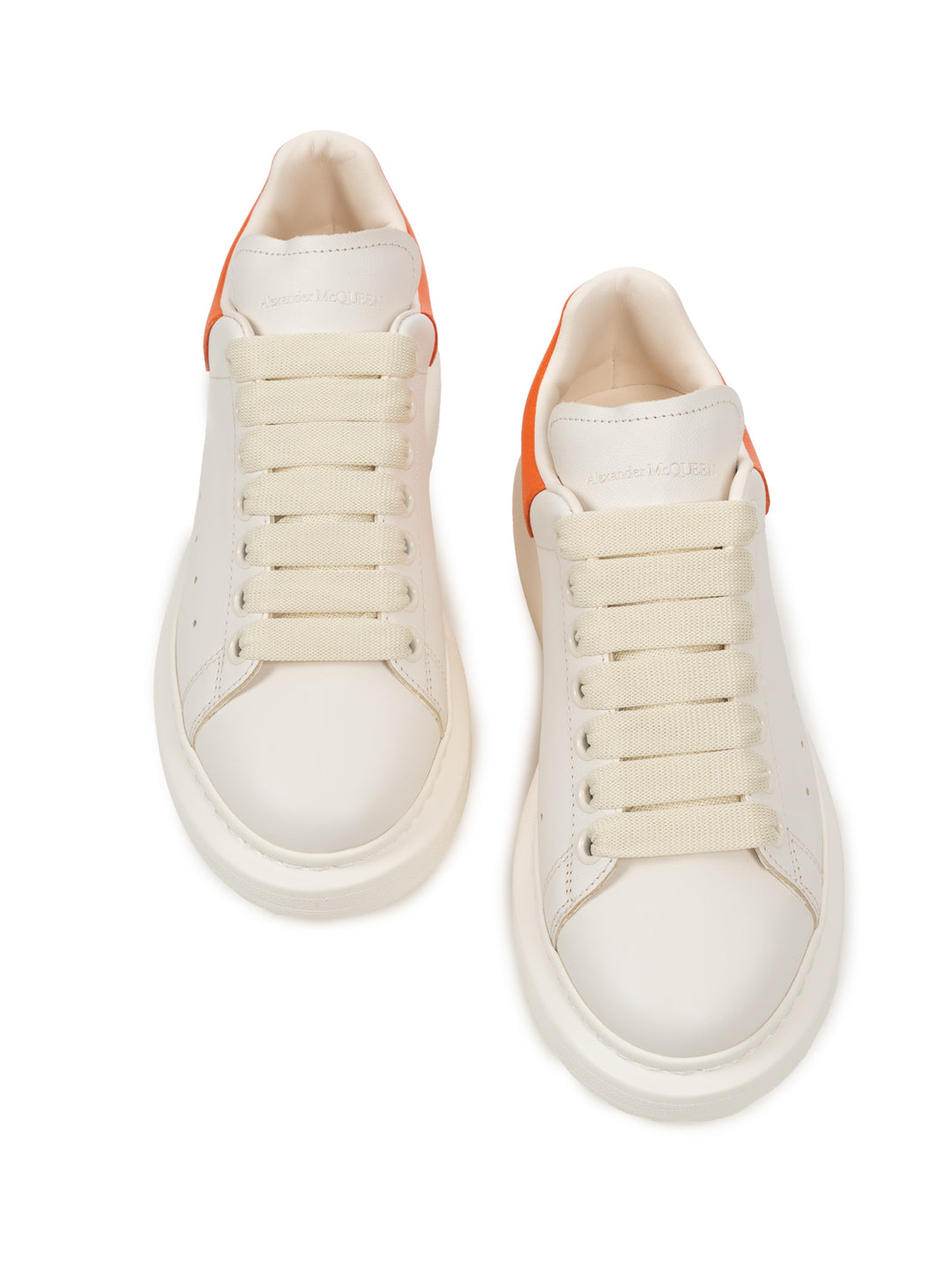 Sneaker mit Oversized-Sohle - Weiss/Orange