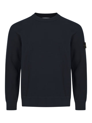 Rundhalspullover aus Strick mit Logo-Applikation