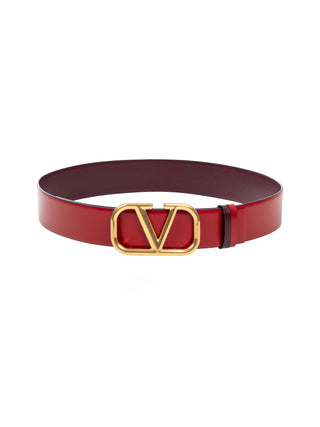 Wendegürtel V-Logo in Rot/Braun