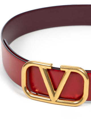 Wendegürtel V-Logo in Rot/Braun