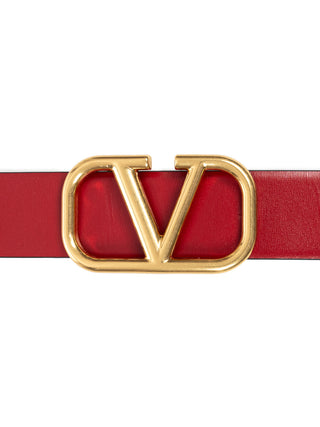 Wendegürtel V-Logo in Rot/Braun