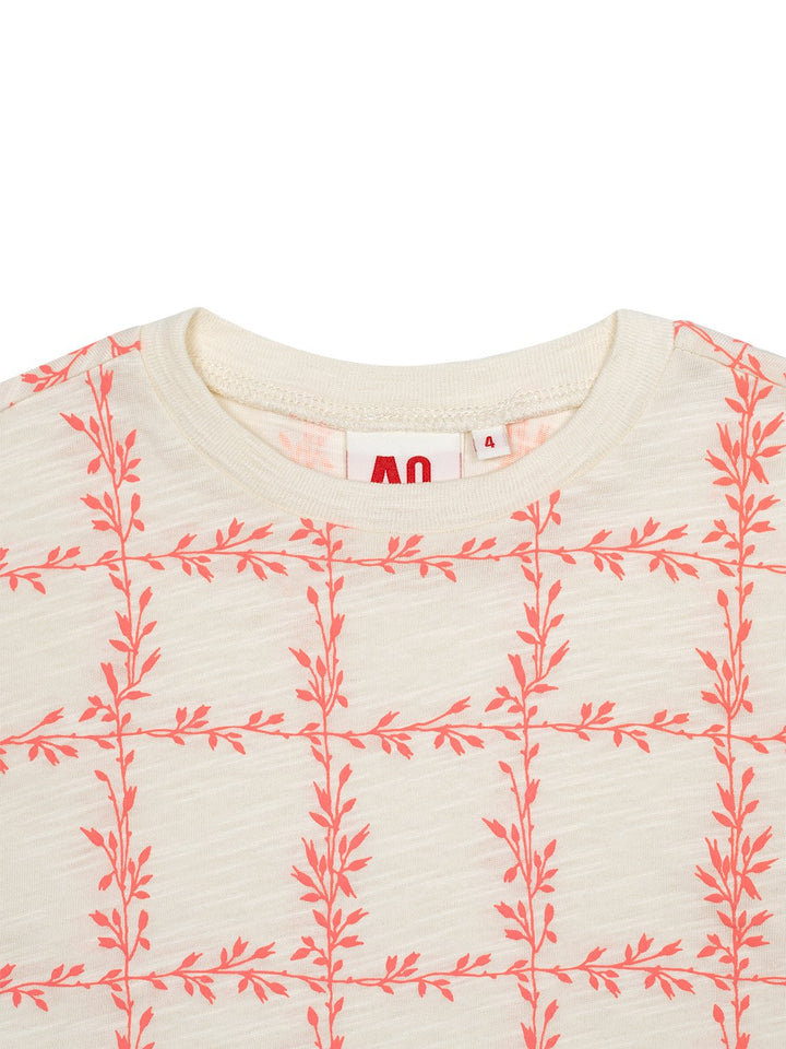 Arbi T-Shirt Jani - Beige/Neon Rosa