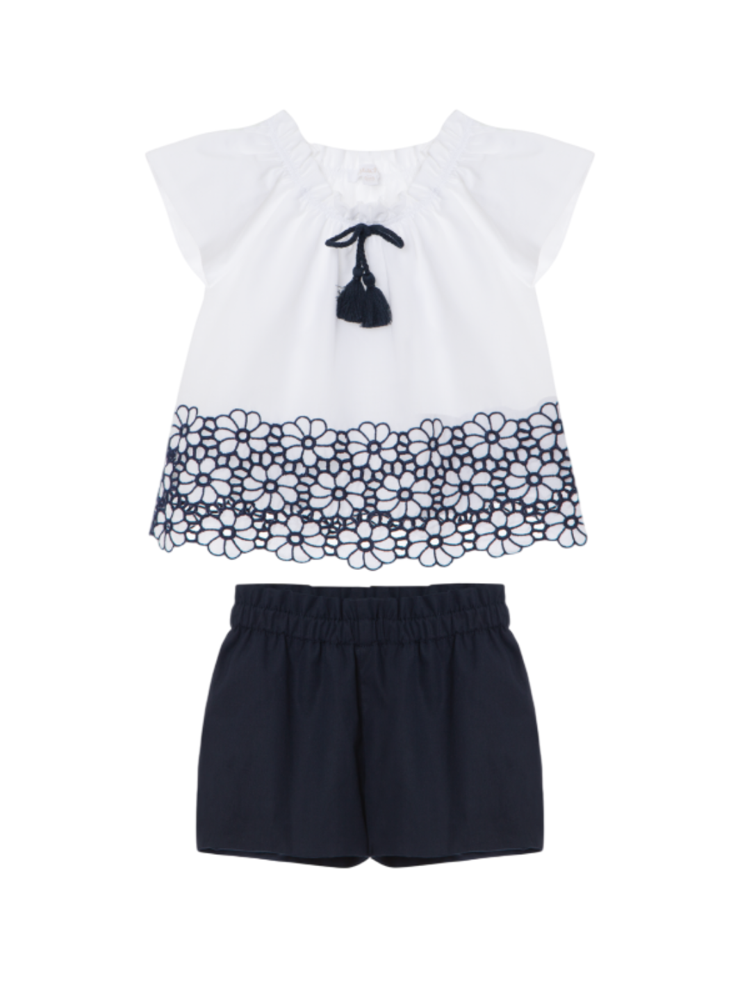 Set Bluse und Shorts - Marine