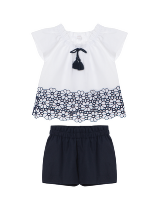 Set Bluse und Shorts - Marine