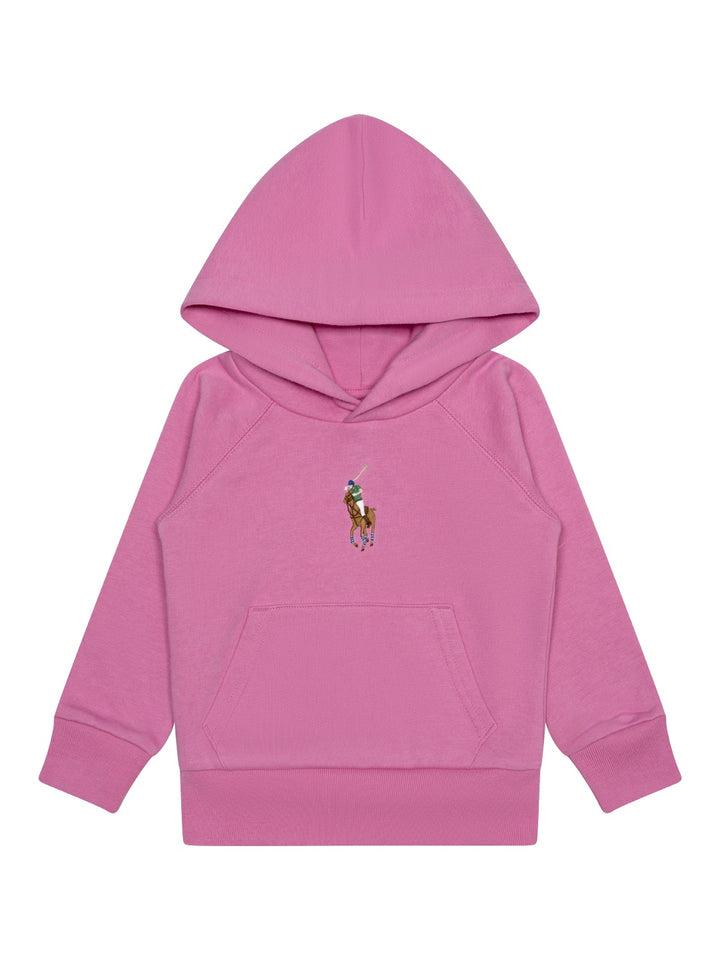 Hoodie mit Big Pony Stickerei - Pink