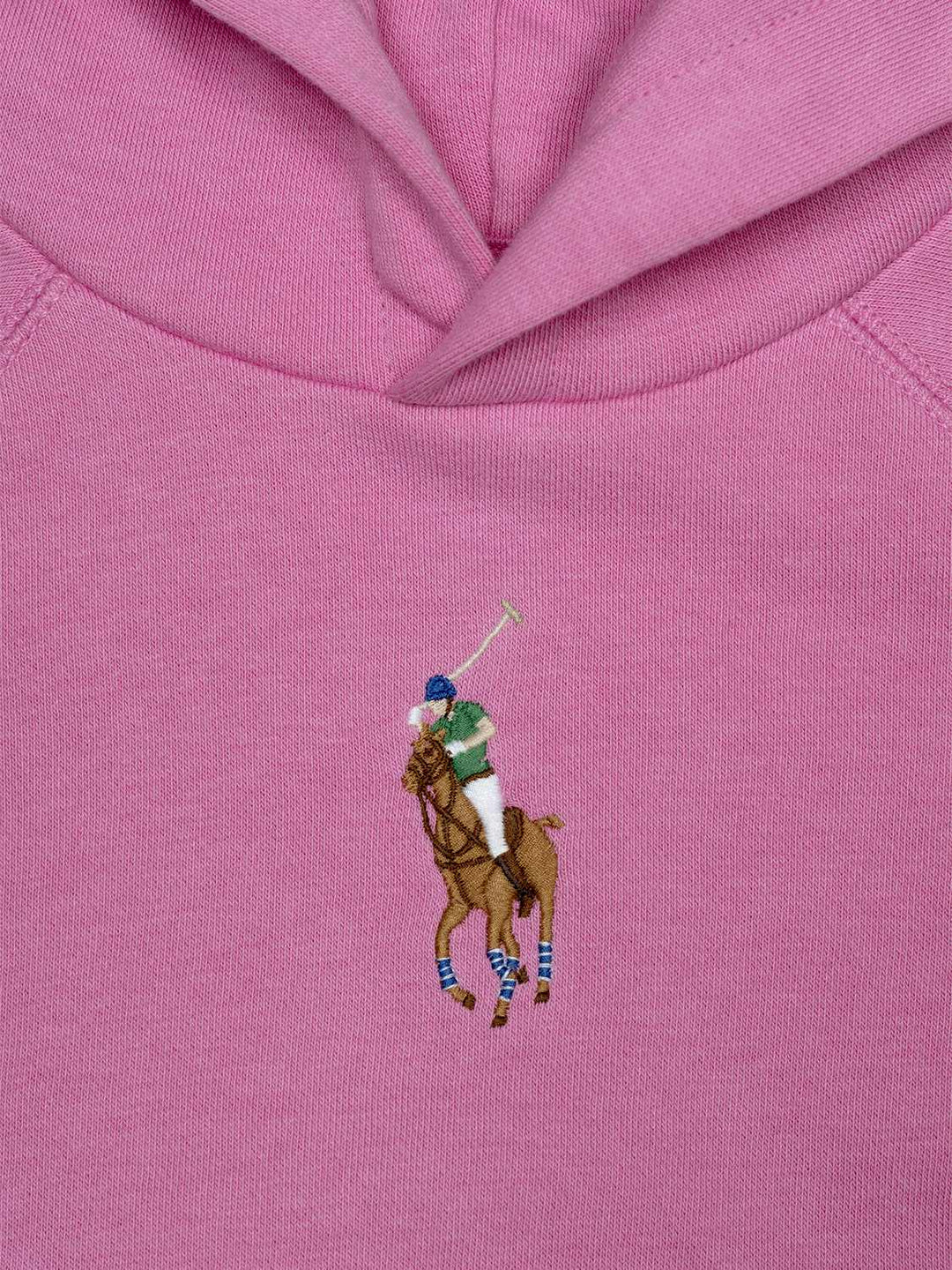 Hoodie mit Big Pony Stickerei - Pink