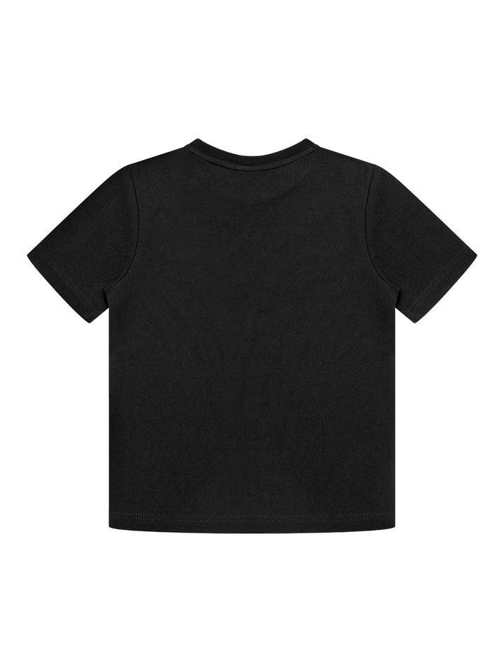 T-Shirt mit gesticktem Logo - Schwarz