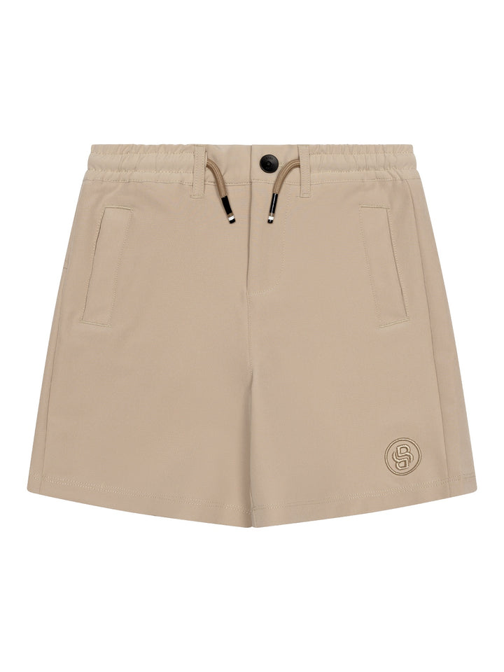 Bermuda-Shorts mit Logo - Beige