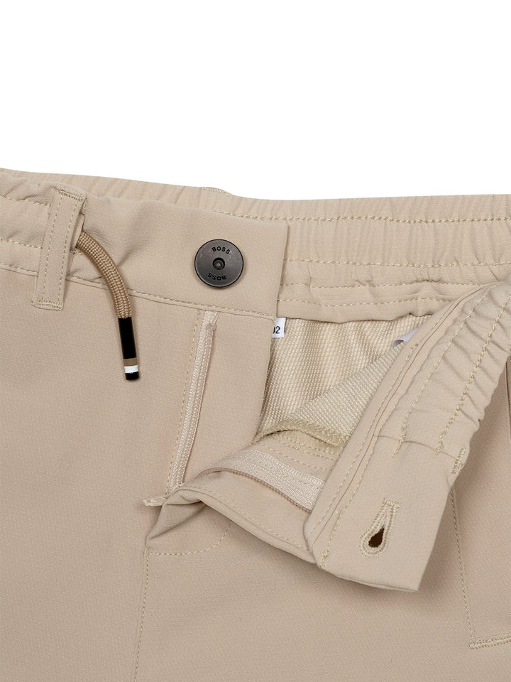 Bermuda-Shorts mit Logo - Beige