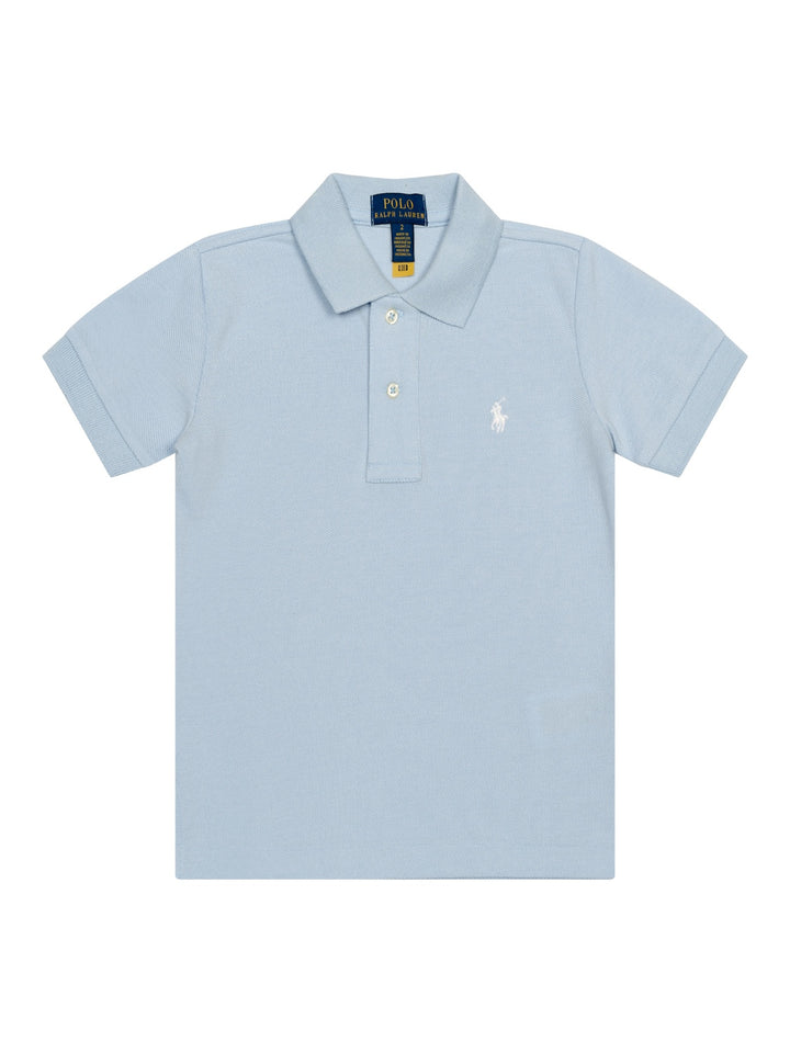 Polo Shirt mit Logo - Hellblau