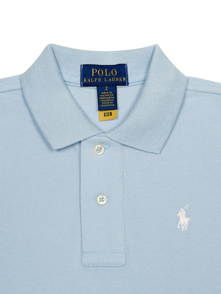 Polo Shirt mit Logo - Hellblau