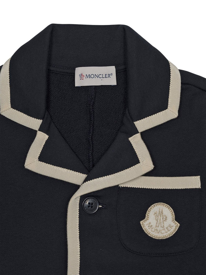 Sweat-Blazer mit Logo - Navy