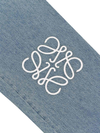 Weite Jeans mit Anagram - Blau