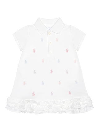 Kleid mit Schiffli-Stickerei - Weiß