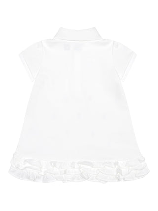 Kleid mit Schiffli-Stickerei - Weiß