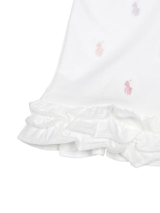 Kleid mit Schiffli-Stickerei - Weiß