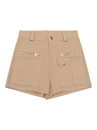 Shorts mit Taschen-Details - Beige