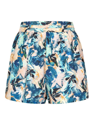 Popelin-Shorts in floralem Print