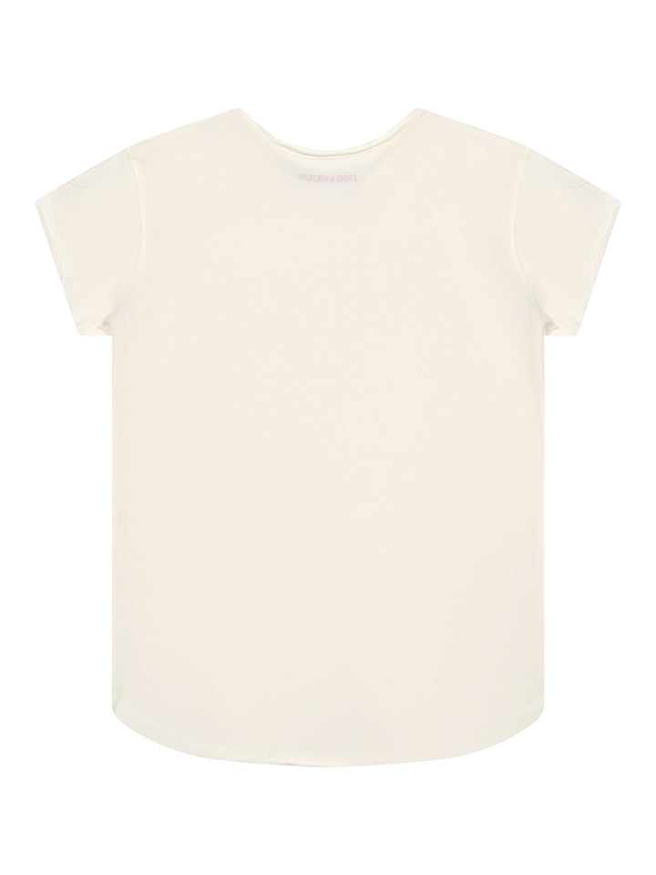 T-Shirt Amour mit Print - Creme