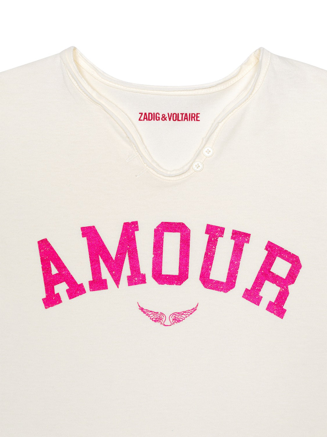 T-Shirt Amour mit Print - Creme