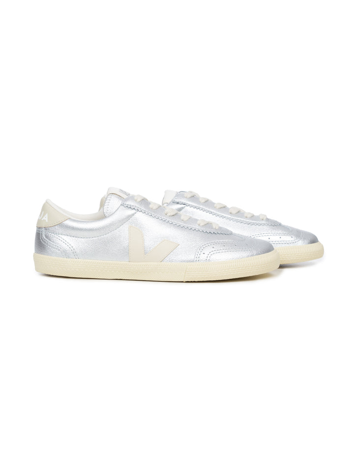 Volley Sneaker aus Leder - Silver Pierre