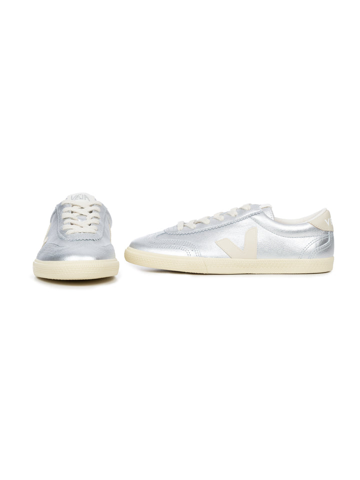 Volley Sneaker aus Leder - Silver Pierre