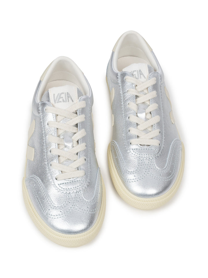 Volley Sneaker aus Leder - Silver Pierre