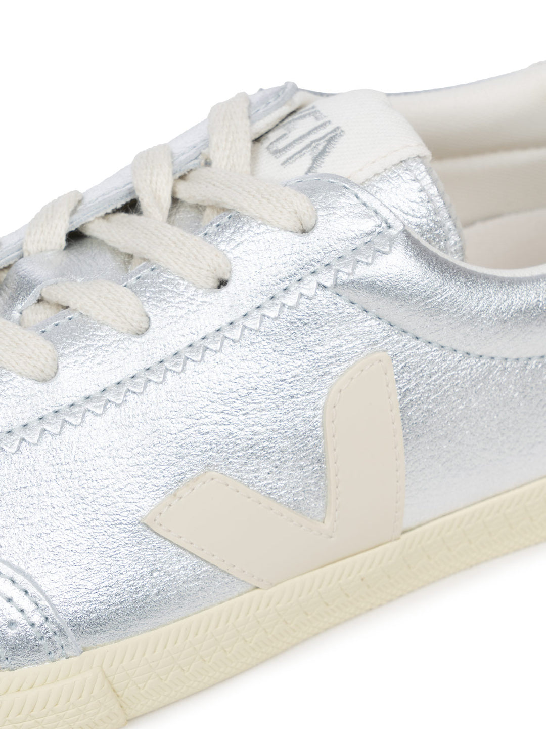 Volley Sneaker aus Leder - Silver Pierre