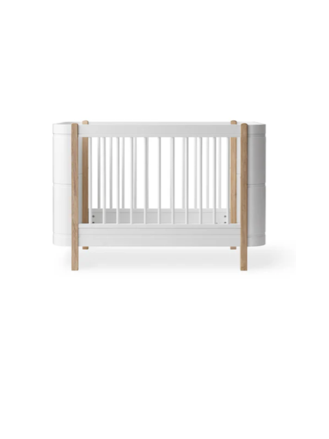 Wood Mini+ Babybett inkl. Umbauset Juniorbett - Weiß Eiche