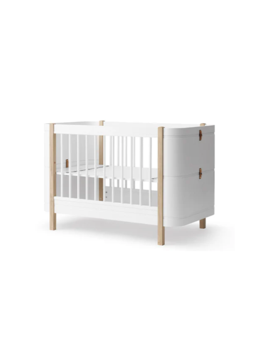 Wood Mini+ Babybett inkl. Umbauset Juniorbett - Weiß Eiche