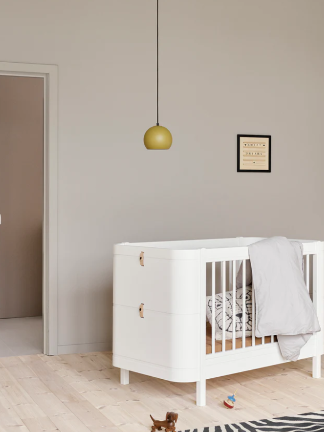 Wood Mini+ Babybett inkl. Umbauset Juniorbett - Weiß