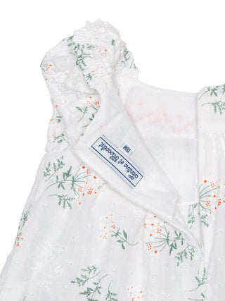Bluse aus Plumetis Stoff - Weiß
