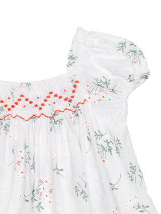 Bluse aus Plumetis Stoff - Weiß