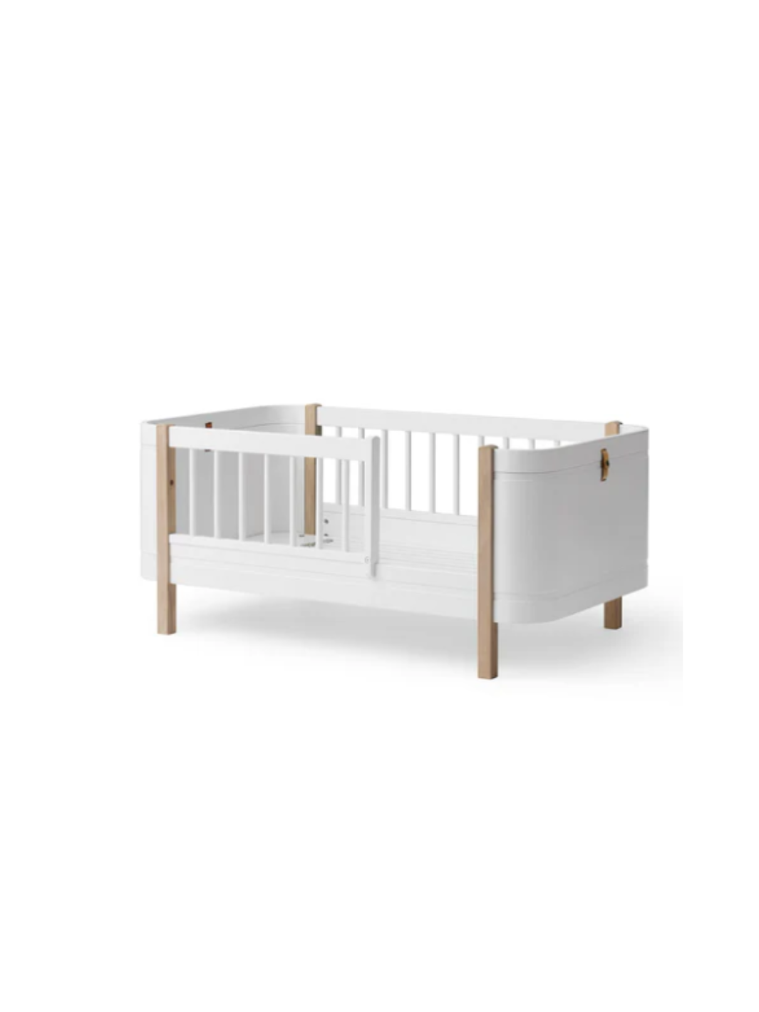 Wood Mini+ Babybett inkl. Umbauset Juniorbett - Weiß Eiche