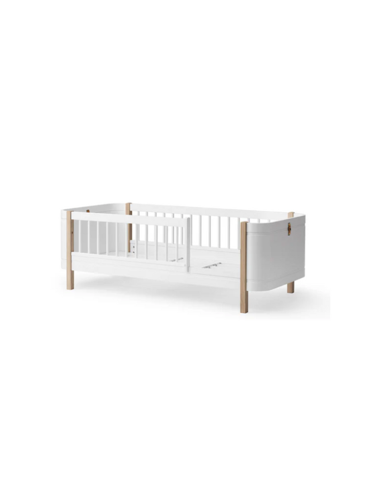 Wood Mini+ Babybett inkl. Umbauset Juniorbett - Weiß Eiche