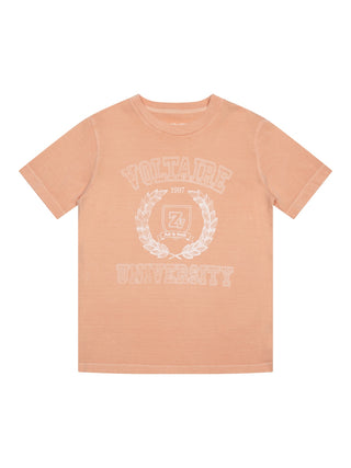 T-Shirt mit Logo-Print - Peach