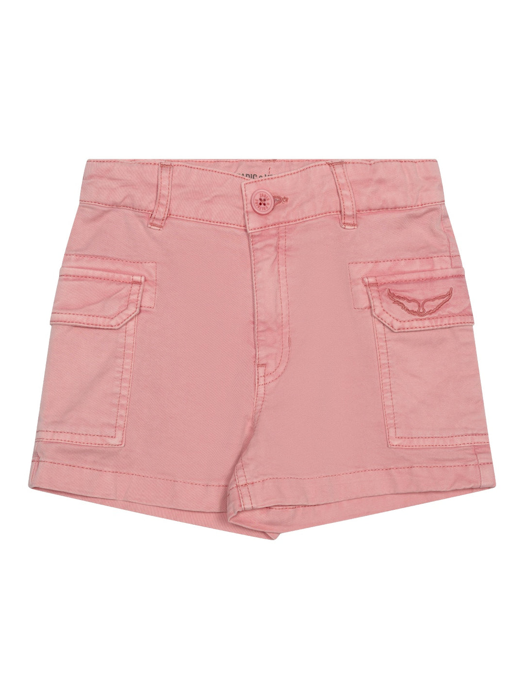 Shorts mit Logo-Stickerei - Rosa