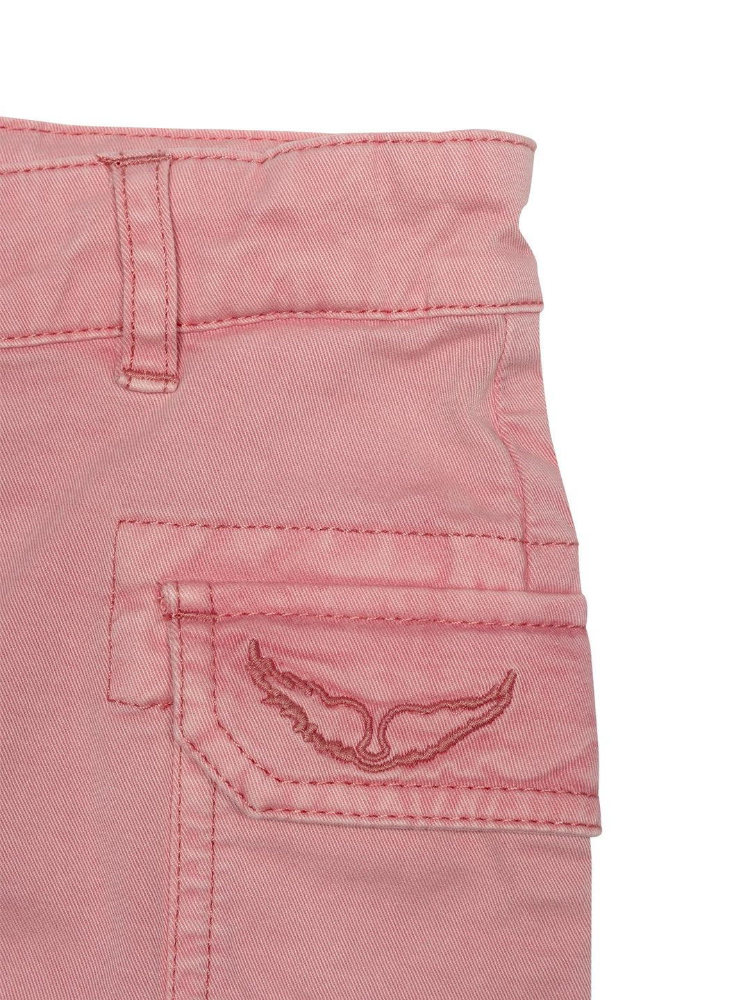 Shorts mit Logo-Stickerei - Rosa