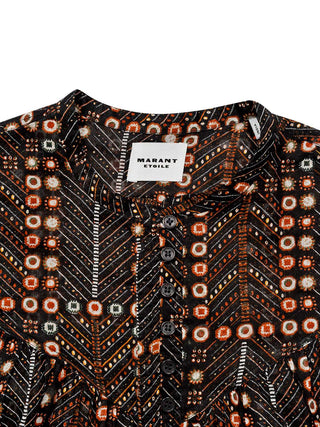Gemusterte Lockere Bluse Salika