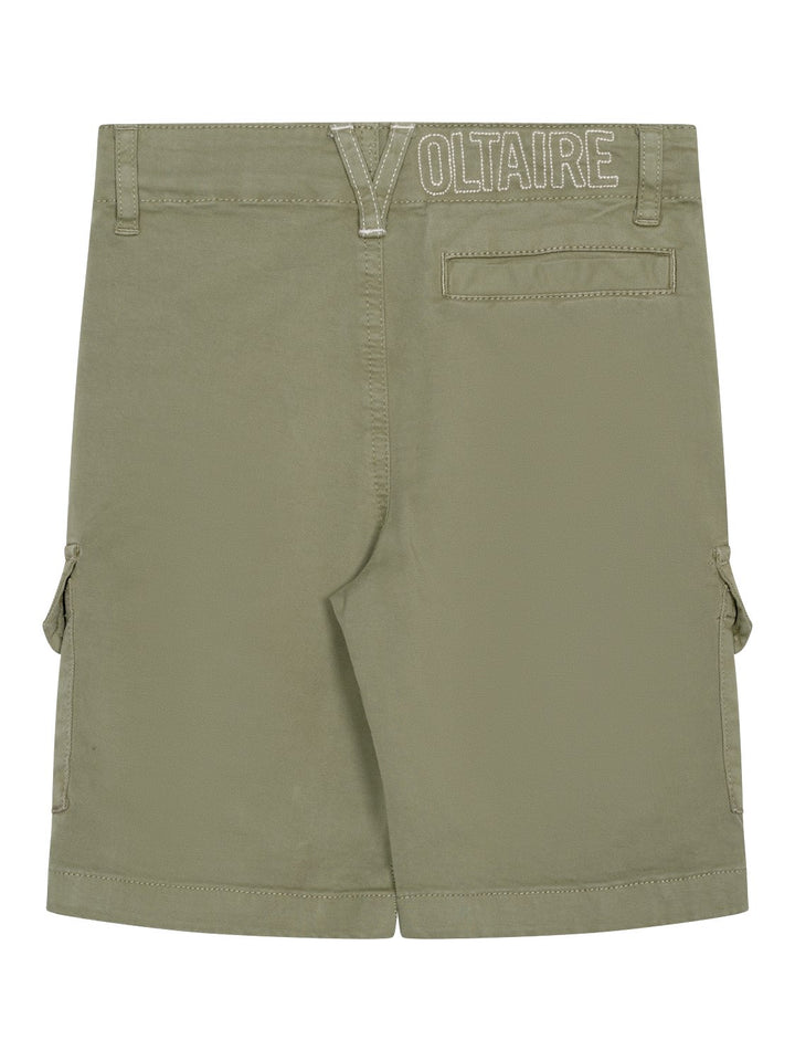 Bermudashorts mit Logo-Stickereien - Grün