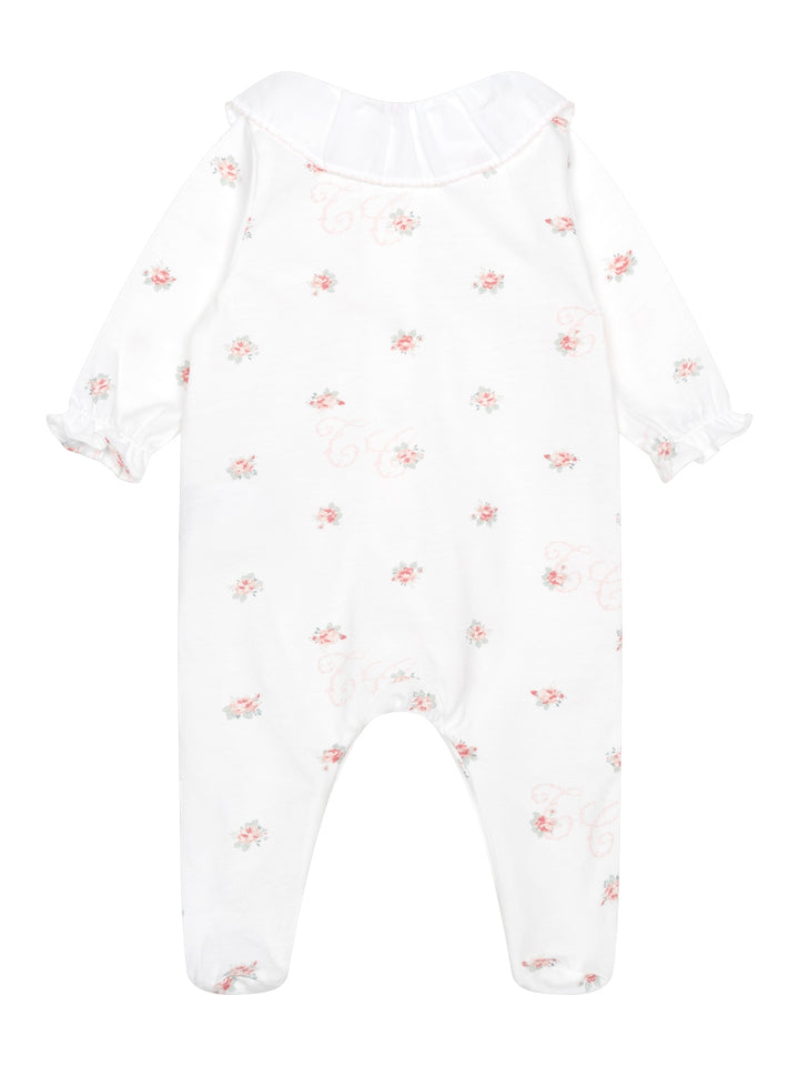 Pyjama mit floralem Print - Weiß