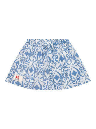 Pyjama Set - Top & Shorts - Weiß/Blau